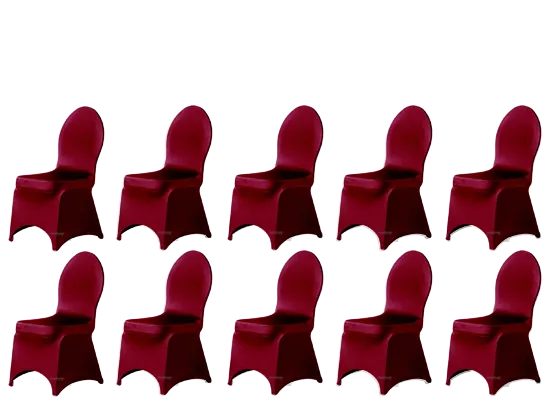 10er Stretchhusse  Stuhl bordeaux