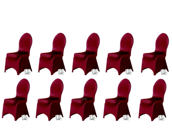 10er Stretchhusse  Stuhl bordeaux