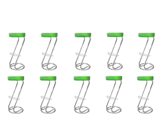 10er Barhockerhusse  hellgr&uuml;n 