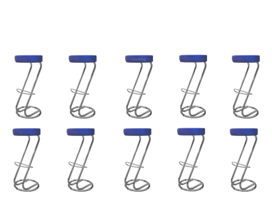 10er Barhockerhusse  blau