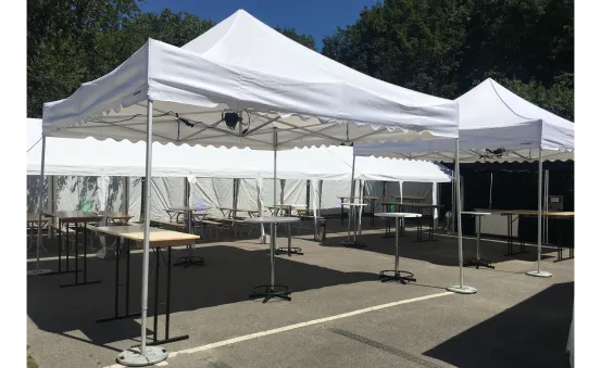 Stehtisch mit Fu&szlig;st&uuml;tze 90 cm