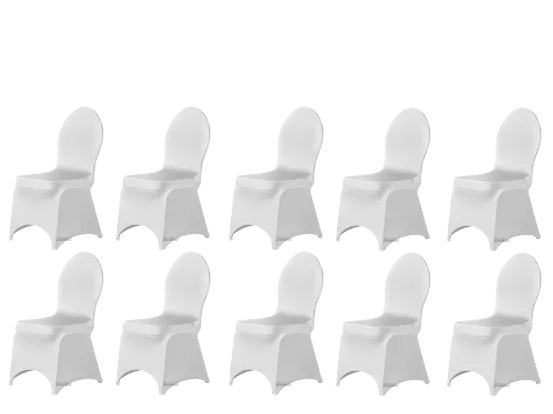 10er Stretchhusse Stuhl wei&szlig;