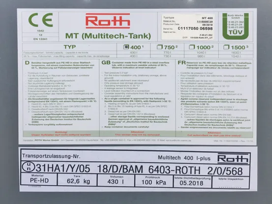 &Ouml;ltank 400 Liter 