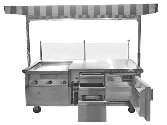 Imbissstand mit Absauge