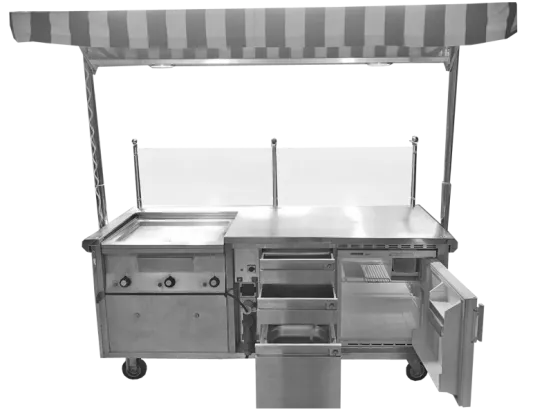 Imbissstand mit Absauge