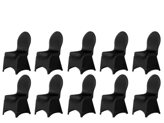 10er Stretchhusse Stuhl schwarz