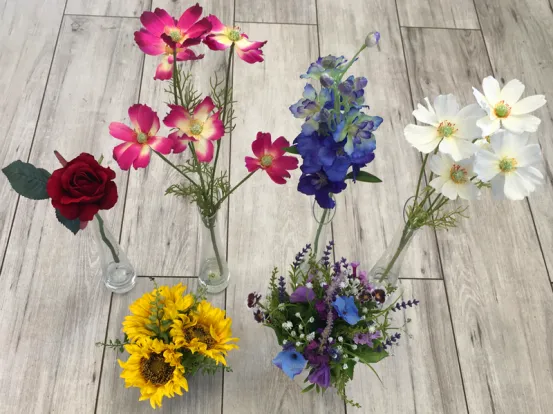 Kunstblumen Fr&uuml;hling / 6er Set