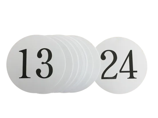 Tischnummern Set 13-24