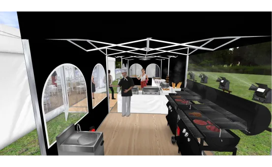 Cateringzelt 3 x 3 m Gala