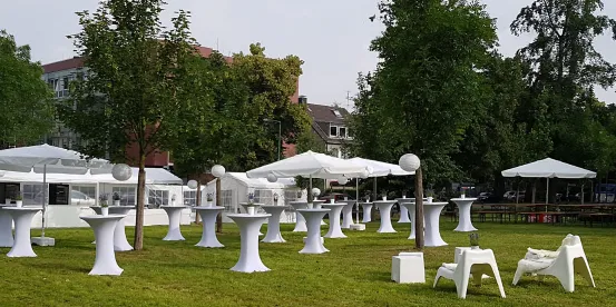 4x Sonnenschirmset  wei&szlig;