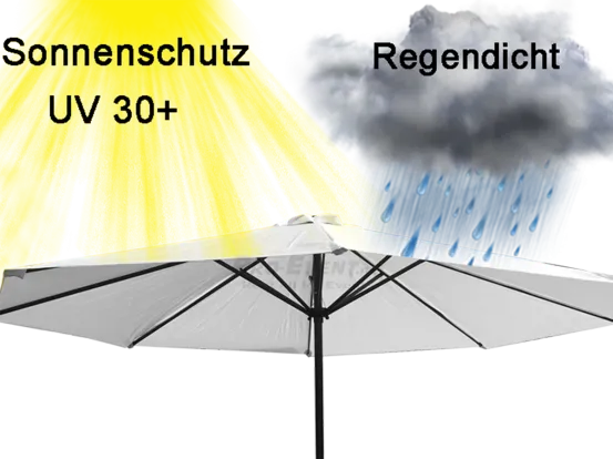 4x Sonnenschirmset  wei&szlig;