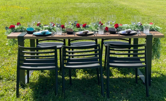 Industrial Dinnertableset 6P. 1,8 m Rivi&eacute;ra