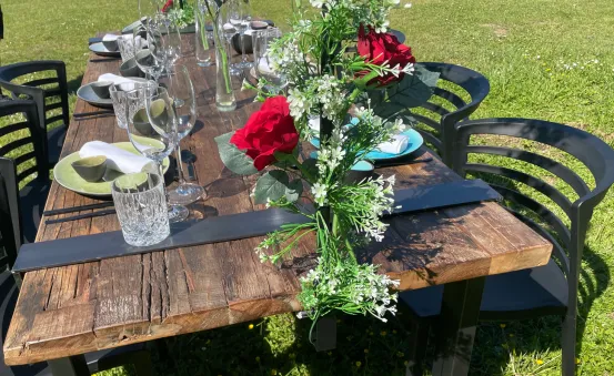 Industrial Dinnertableset 6P. 1,8 m Rivi&eacute;ra