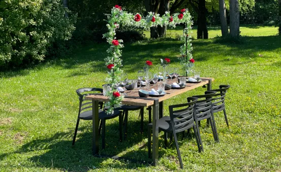 Industrial Dinnertableset 6P. 1,8 m Rivi&eacute;ra