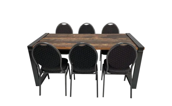 Industrial Dinnertableset 6P. 1,8 m Bankett