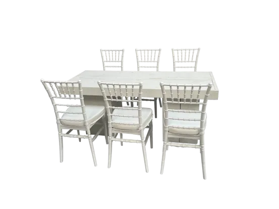 Chiavari Tischset wei&szlig;