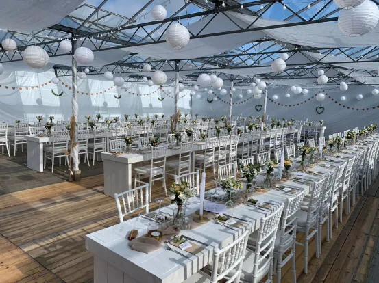 Chiavari Tischset wei&szlig;