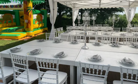 Chiavari Tischset wei&szlig;