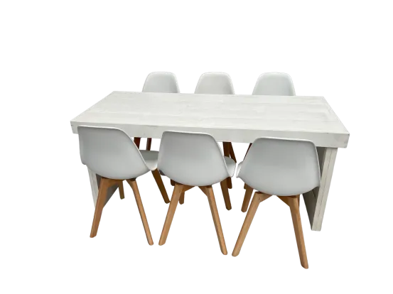 Woodlounge Dinnerset Keeve wei&szlig;