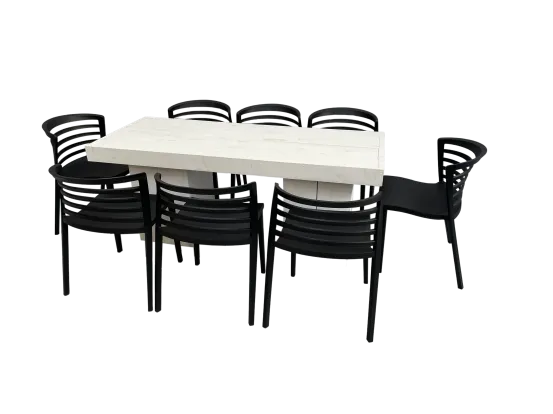 Rivi&eacute;ra Tischset schwarz 8P.