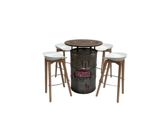 Desperadosset / Keeve Barhocker wei&szlig;