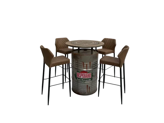 Desperadosset Cognac Barhocker