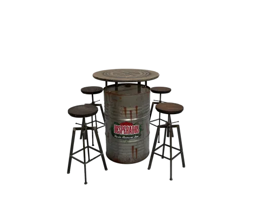 Desperadosset Industrial Barhocker