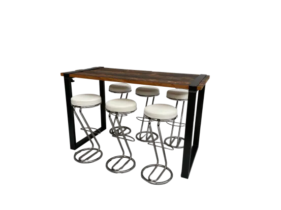 Industrial Hightableset 6P.  1,8 m Z-wei&szlig;