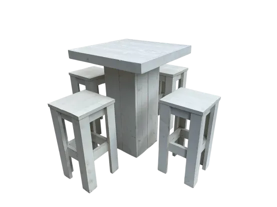 Woodlounge Stehtischset V1 4P.