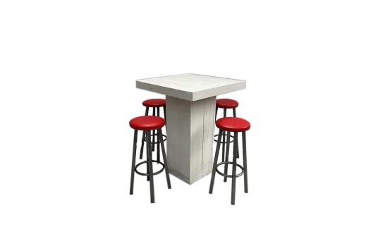 Woodlounge Stehtischset Rot 4P.