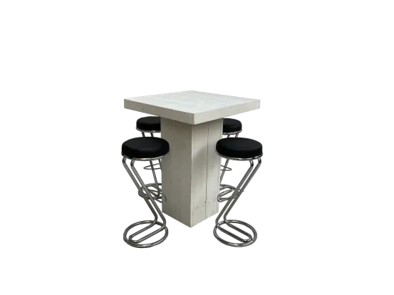 Woodlounge Stehtischset Z-schwarz 4P.