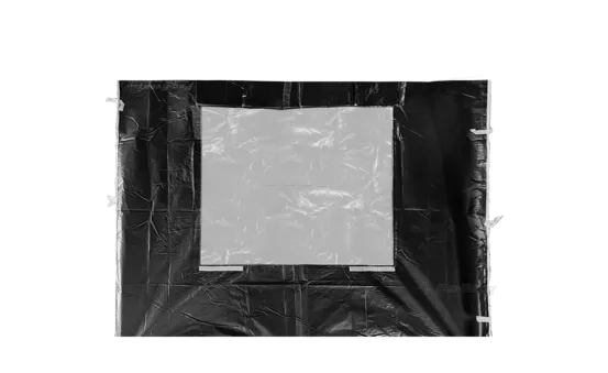 Seitenwand 3 x 2.1 m mit Fenster schwarz f&uuml;r Cateringzelt (schwer) 