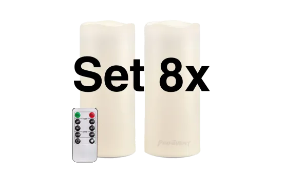 LED Outdoor Kerzen Akku  Set 8 St&uuml;ck 
