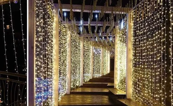 Lichtervorhang 3x3m LED 