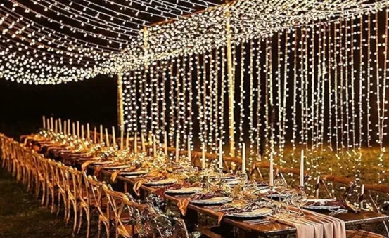 Lichtervorhang 3x3m LED 