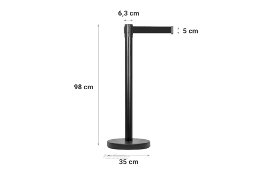 1x Leitsystem schwarz mit Zugband