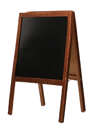 Kreidetafel Aufsteller aus Holz &ndash; beidseitig 