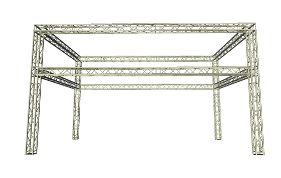 Traversenstand 4 x 8 m mit Aufbau