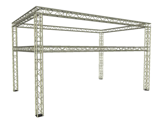 Traversenstand 4 x 8 m mit Aufbau