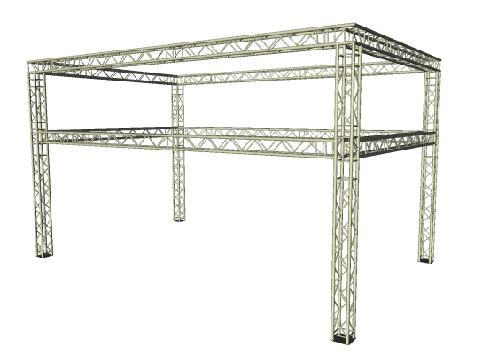 Traversenstand 4 x 8 m mit Aufbau