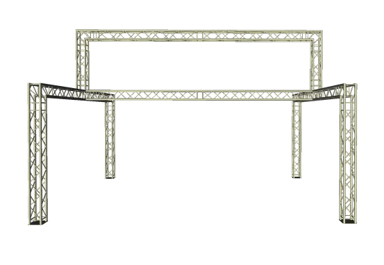 H Traversenstand mit Banner