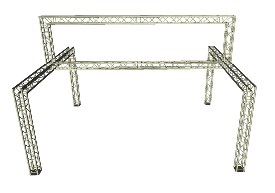 H Traversenstand mit Banner