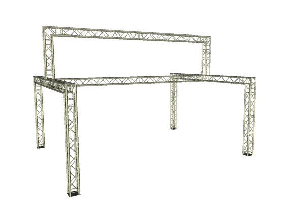 H Traversenstand mit Banner