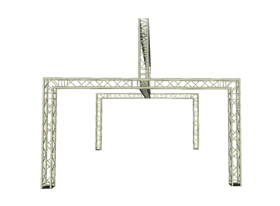 H Traversenstand mit Banner