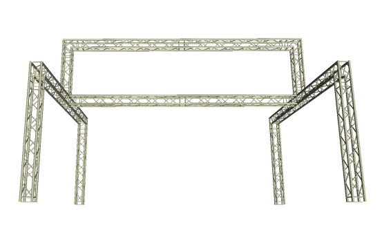 H Traversenstand mit Banner