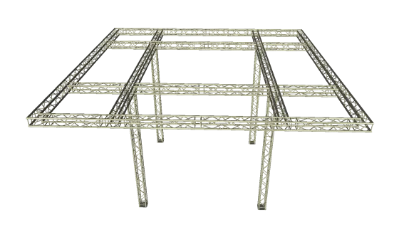 Traversenstand mit Vordach