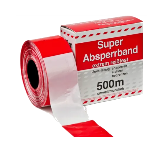 Absperrband 500m Rot/Wei&szlig;