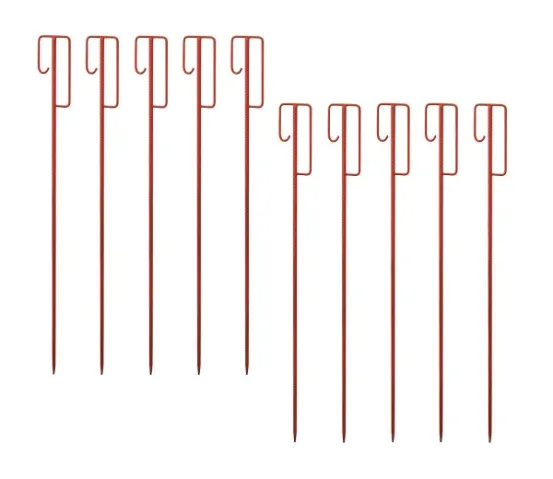 10x Absperrleinenhalter SET (Laterneneisen) 