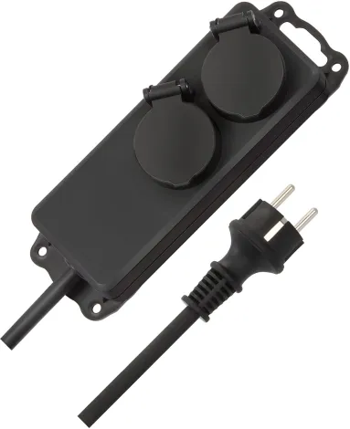 2-Fach Outdoor Schuko Verteiler