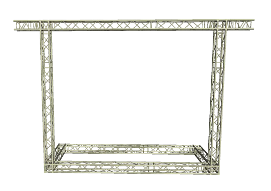 LED Wand Support mit Ausleger 5,35 x 4,95 m 